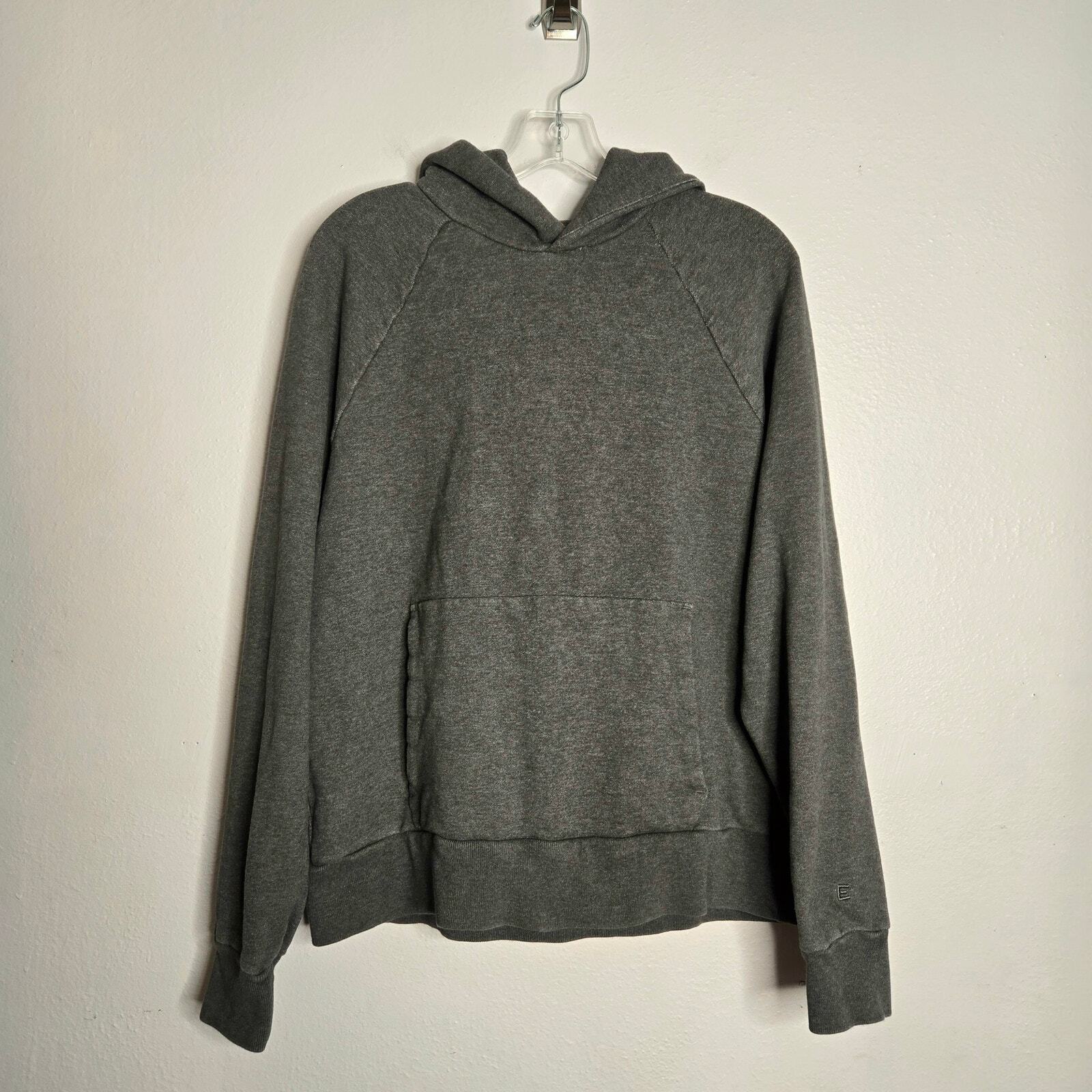 Everlane Organic Cotton Track Hoodie Gray Size M Heavyweight Terry Pullover