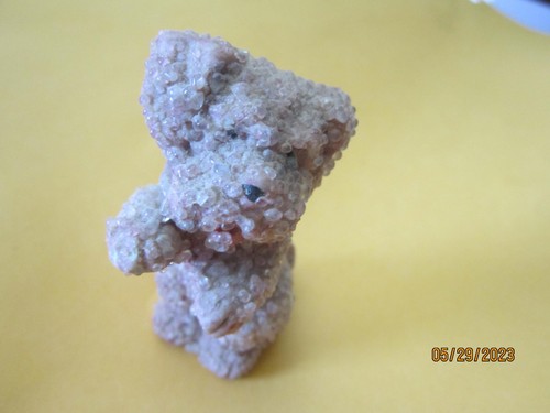 pink Popcorn Sugar Spaghetti Playful Dog Animal figurine Vintage Japan Pico