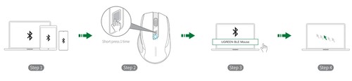 Wireless Mouse Bluetooth5.0 Mouse Ergonomic 4000DPI 6 Mute Buttons Mouse MacBook - 第 22/37 張圖片