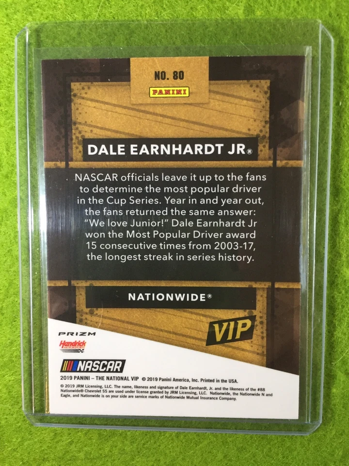 DALE EARNHARDT JR NASCAR #8 NATIONWIDE SP /99 LAZER PRIZM 2019 National VIP SSP - Image 2 of 4