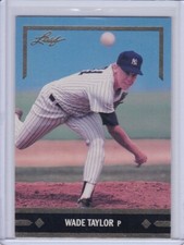 Wade Taylor 1991 Leaf Gold Leaf Rookies Baseball Card BC16 Grade NMMT