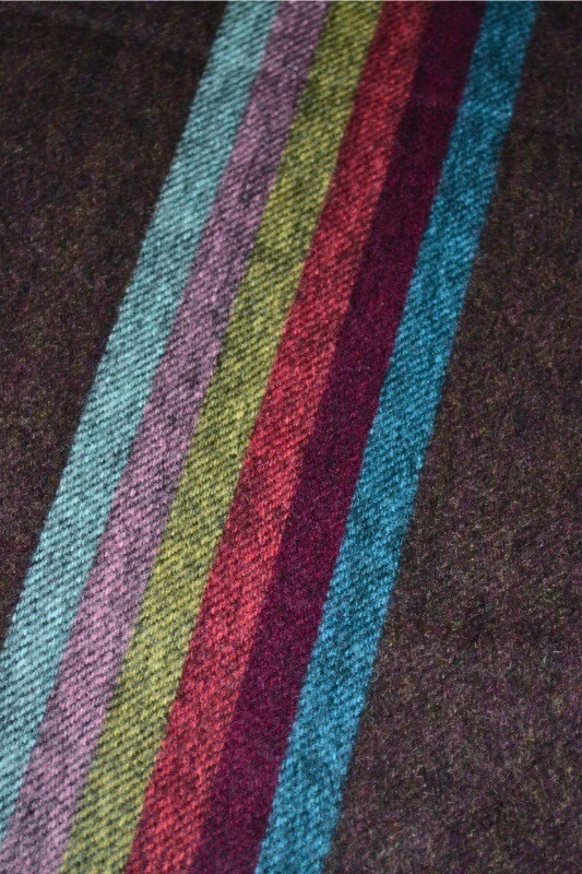 Paul Smith Mainline Mens Brown Central Stripe Cashmere Scarf Brand New - Image 3 of 4