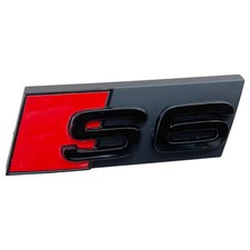 Original Audi S6 A6 C5 C6 C7 C8 Kühlergrill Schriftzug Emblem Logo in Schwarz