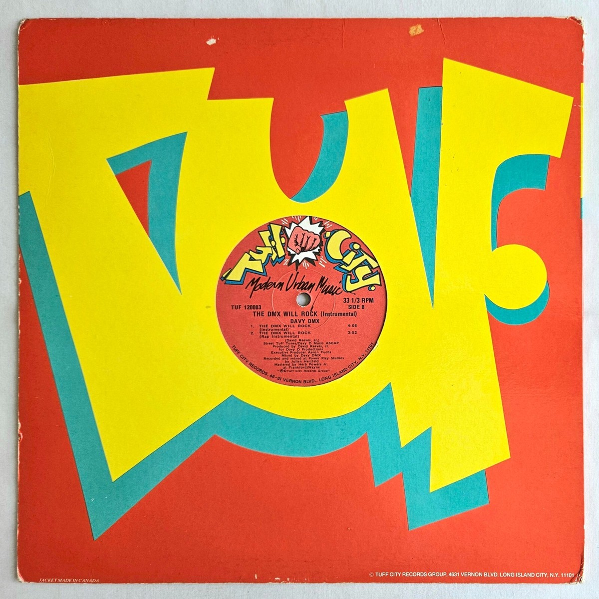 1985 - DAVY DMX - THE DMX WILL ROCK - TUFF CITY RECORDS ORIGINAL