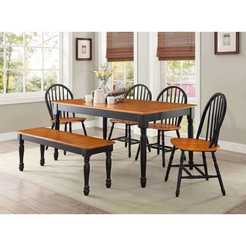 Solid Wood Dining Chairs 2 Pcs Windsor Style 300 Lb Load Weight Indoor Furniture - Picture 5 of 9