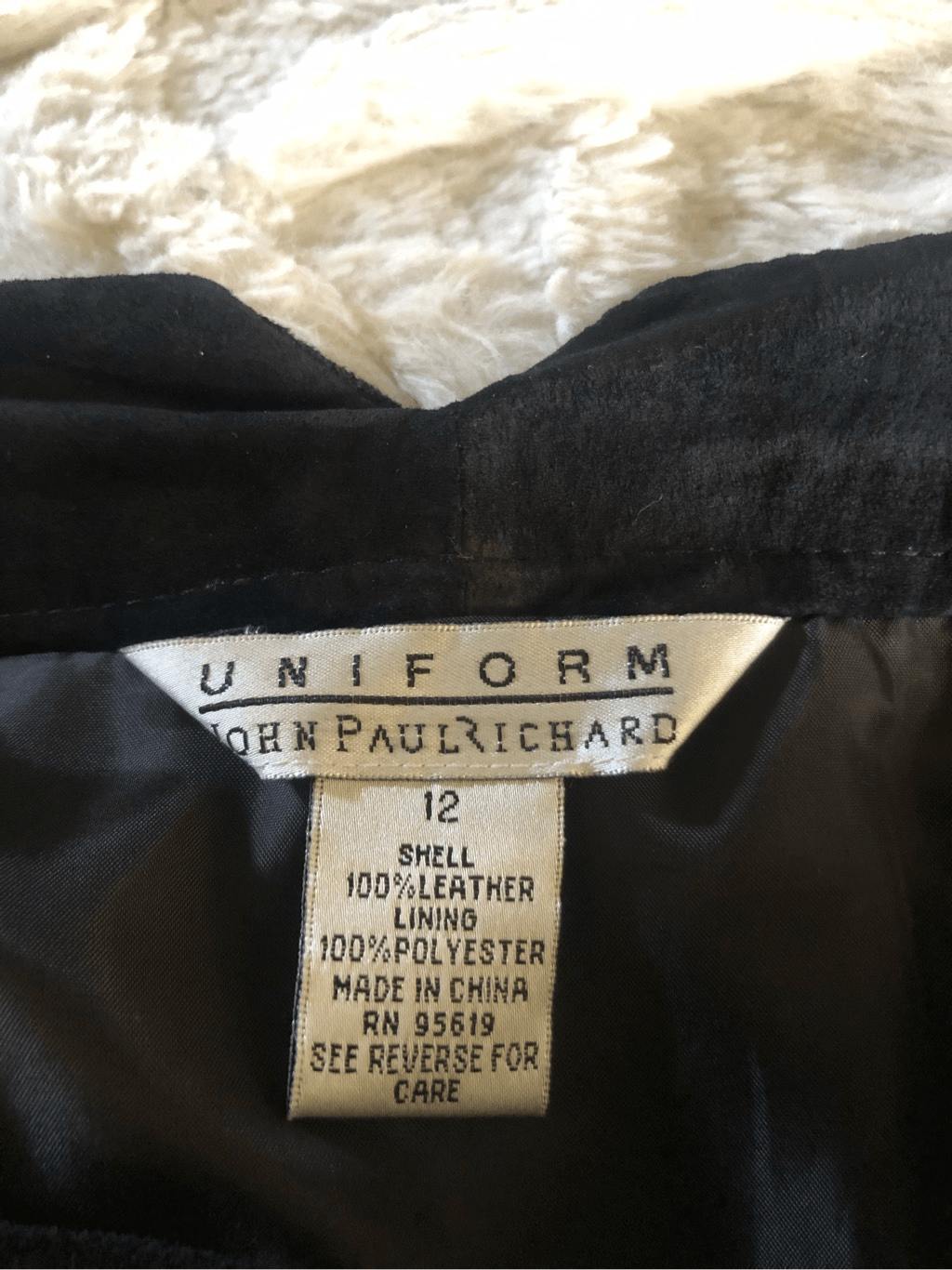 Uniform John Paul Richard Suede Zone Black Skirt Size 12 New eBay