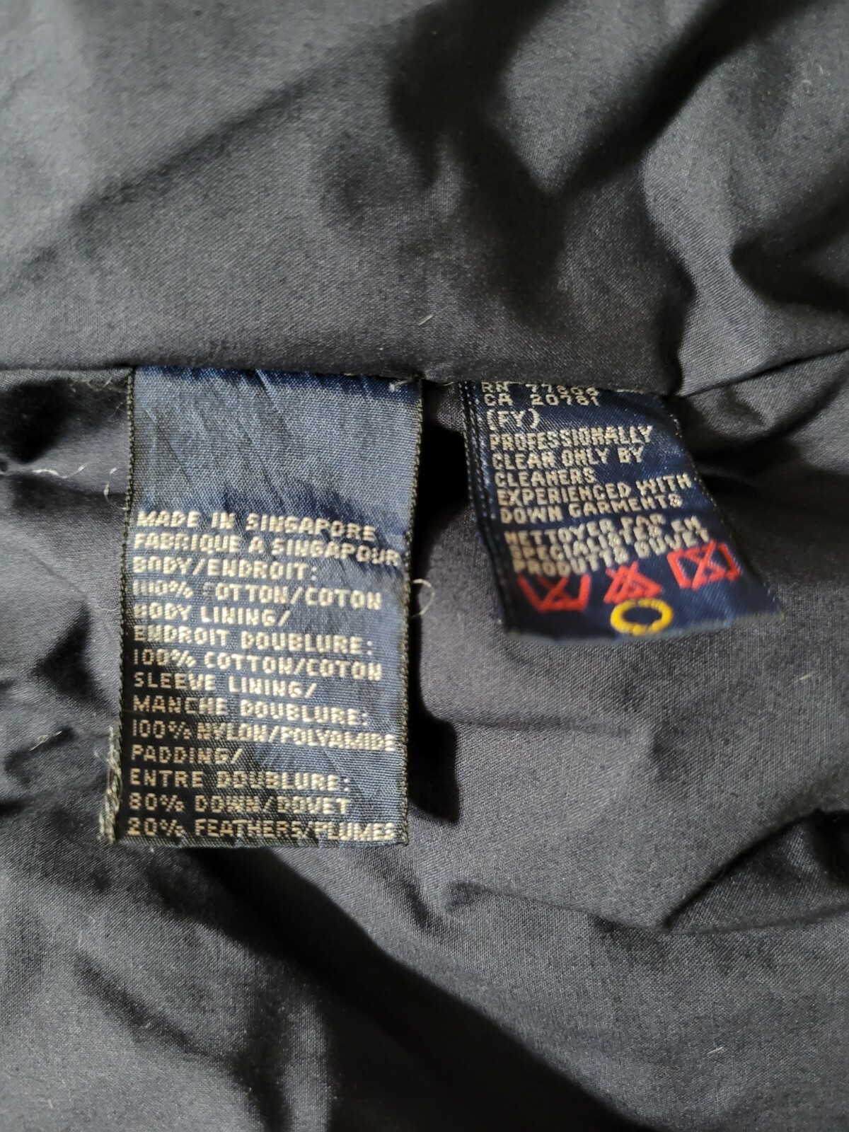 Vintage Tommy Hilfiger Puffer Down Jacket Coat Men L Large image 8