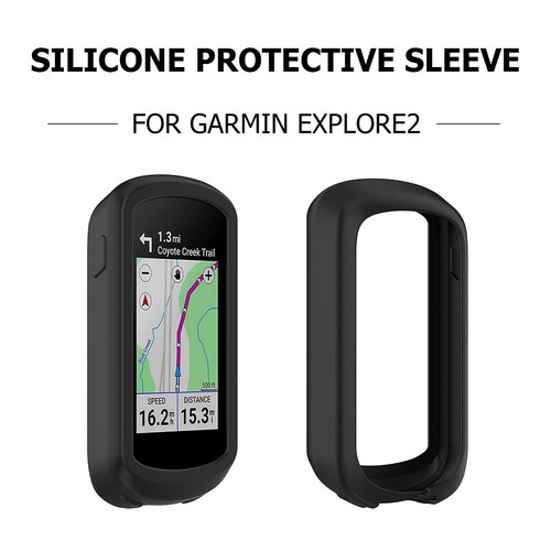 Stopwatch Silicone Case Bike Computer Cover for Explore 2 (Black) - Zdjęcie 4 z 11