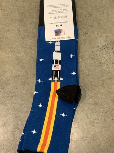 Nine Line Apparel Socks With Space Shuttle New - Picture 2 of 3