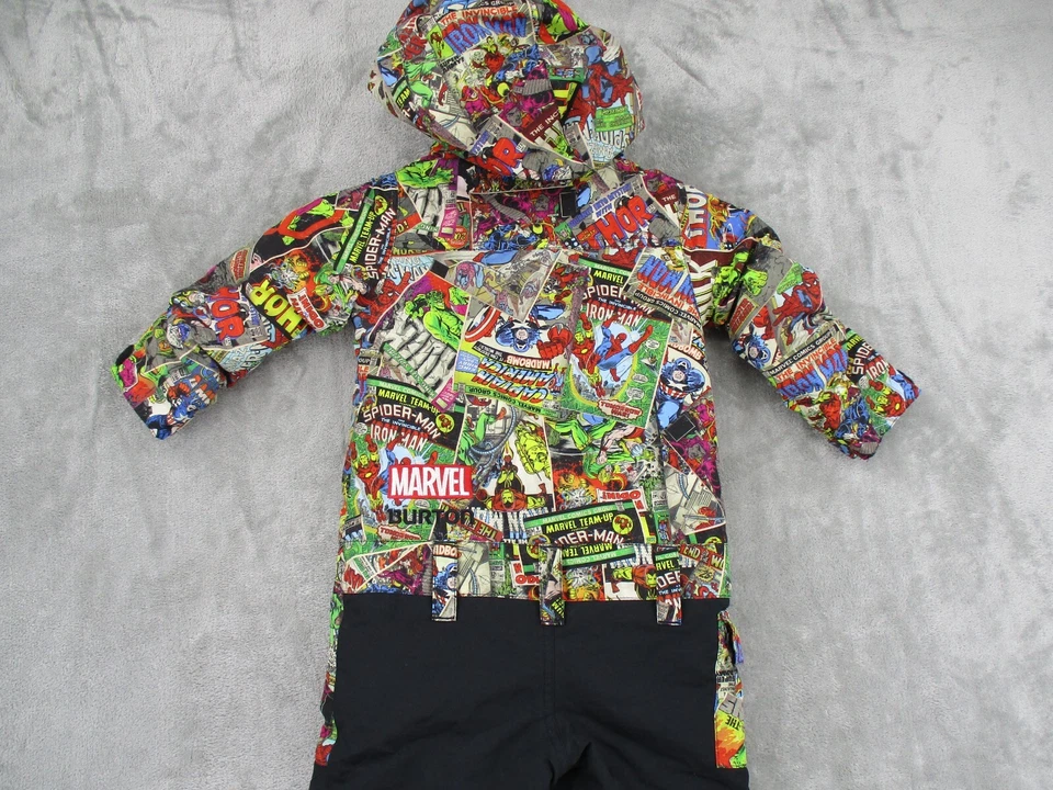 Marvel X Burton Traje de Nieve Niños 18-24 Meses Paseo en Seco Con Capucha Nieve Aislado Cremallera Foto 3 de 4