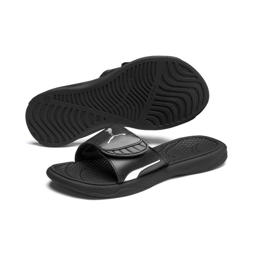 PUMA Damen Slides Badeschuhe Badesandale ROYALCAT COMFORT WNS 372025 Schwarz - 第 1/7 張圖片
