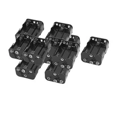 10Pcs Black Double Side 6 x 1.5V AA Battery Holder Storage Case Box