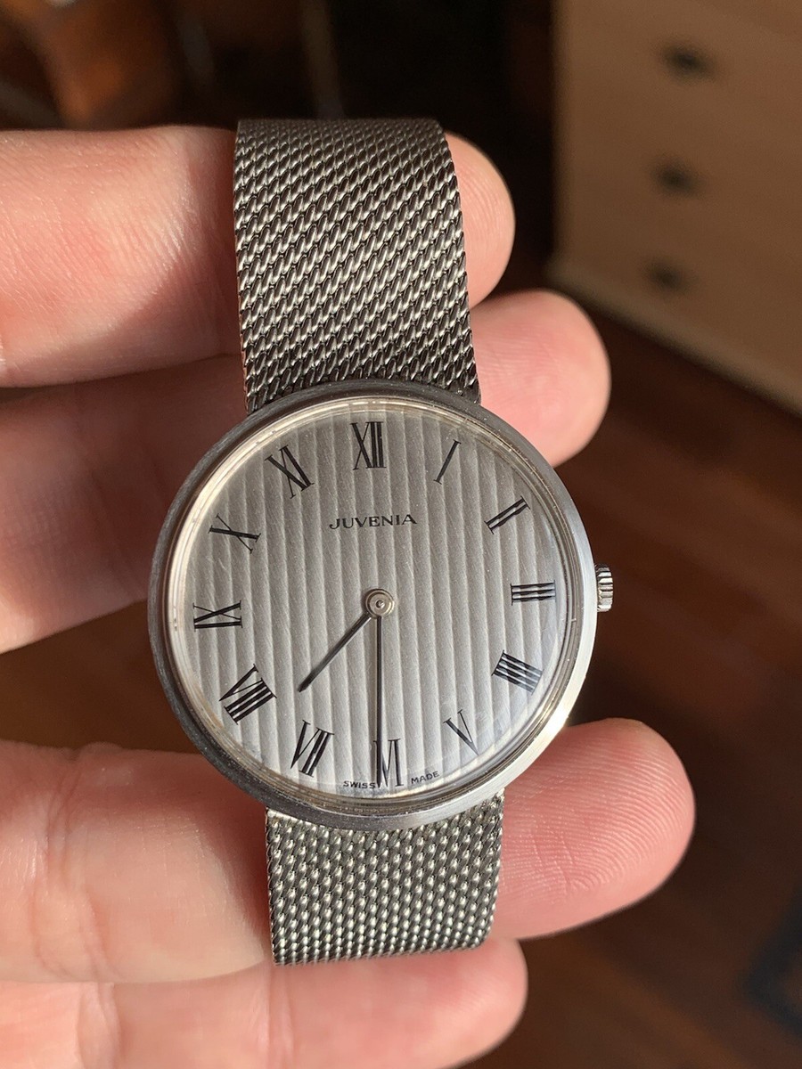 Vintage Juvenia hand-winding mens watch swiss made 33mm | eBay