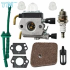 New Carburetor for STIHL FS55 FS55R FS55RC KM55 HL45 KM55R FS38 w/ Fuel Line