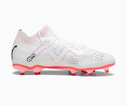 new mens 7 Puma Future PRO FG AG Soccer Cleats White Black Fire Orchid 107361-01 - Picture 2 of 5