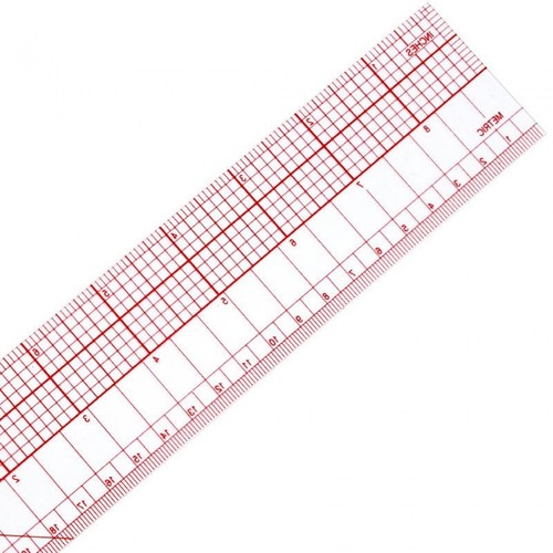 Grading Ruler Sewing Ruler Quilting Ruler 18 inch B95 Multifuctional Clear - Picture 3 of 7