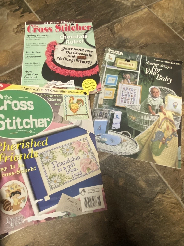 Lot of 5 vintage cross stitch magazines with multiple patterns - Image 3 of 4