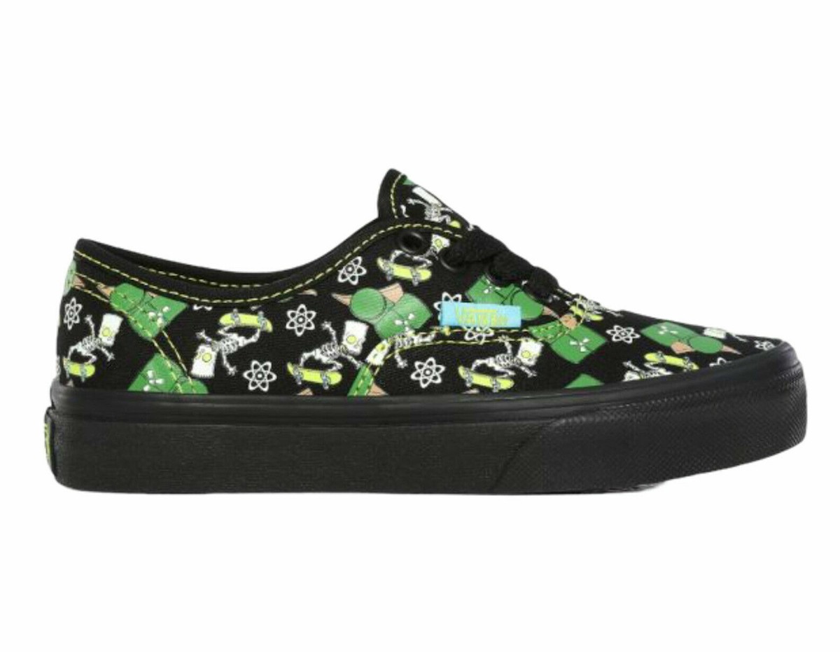 Vans x THE SIMPSONS KIDS SHOES Authentic Glow In The Dark Bart Sz
