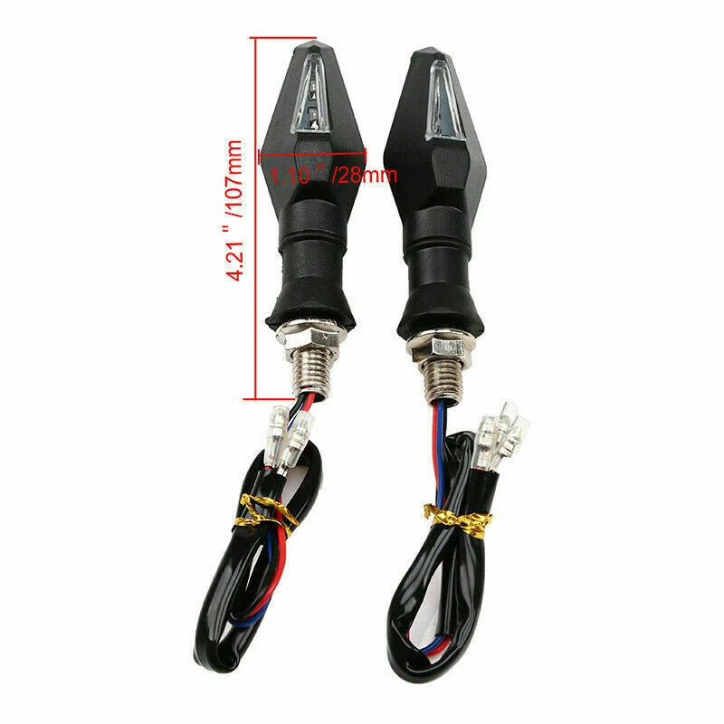 2 Piezas Luz LED Azul Ámbar Señal de Giro Moto Universal Para Harley Foto 2 de 4