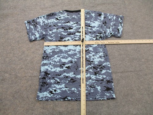 Camisa Rothco para hombre mediana azul camuflado manga corta elástica digital camiseta militar - Imagen 4 de 7