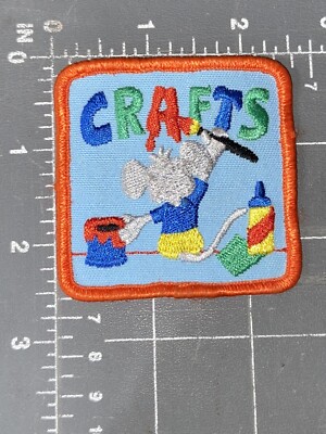 Girl Scouts Bastel Patch Abzeichen GSUSA USA U.S.A. GS Arts Malen Maus Aktivität