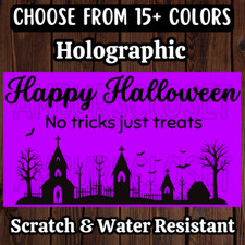 50 HALLOWEEN PARTY FAVOR STICKERS 2.25" ENVELOPE LABELS SEALS SCRATCH RESISTANT