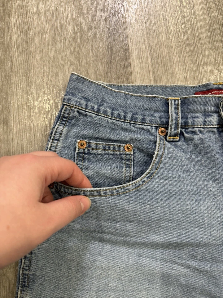 Shorts cargo jeans vintage The Limited feminino tamanho 6 azul denim algodão clássico casual - Imagem 3 de 4