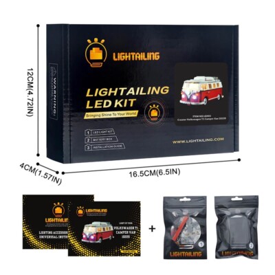 Lightailing LED Kit For Lego Set 10220 Creator Volkswagen T1 Camper Van Kit Only