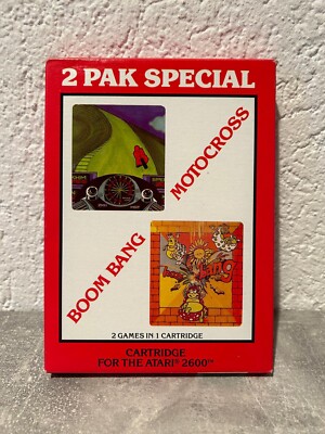 Atari 2600 Spiel 2 Pak Special Motocross & Boom Bang mit OVP & Anleitung