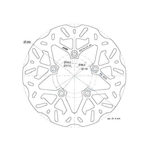 Disque de frein avant Polini Wave 260 résout le manque de mordant du Kymco 125
