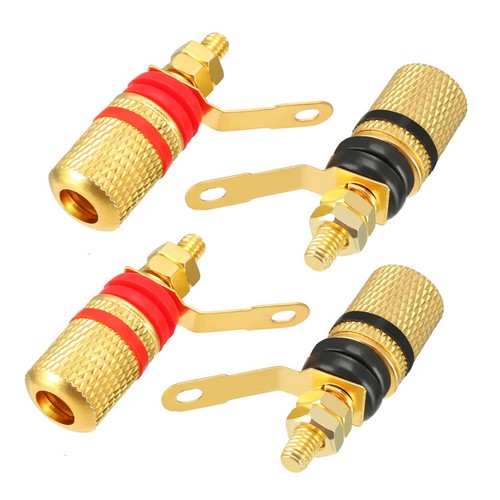 4pc Haut-parleur Vidéo jack Terminal post prise Jack banane 4mm