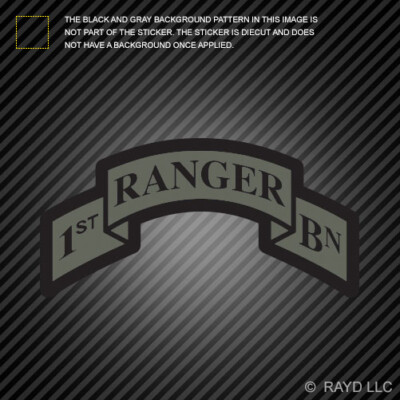 Aufkleber '1st Ranger BN With 75th Ranger Regiment Insignia' – Vinyl, 3.42 X 4.00 Zoll, Für Ärmel Oder Aufnäher