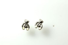 Very Small 925 Sterling Silver Teddy Bear Stud Earrings  1.3grams  EAR3384 