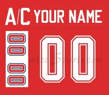 IIHF Team Canada Customized Number Kit for 1988 Red Hockey Uniform