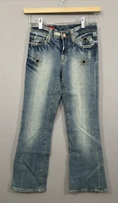 Vigoss Studio Adriana Flair Stretch Juniors Light-wash Jeans Junior Size 10