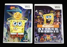 Nintendo Wii Spongebob Attack of the Toybots &  Atlantis SquarePantis