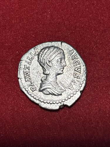 202-205 AD Roman Empire Plautilla Wife Of Caracalla Silver Denarius - Picture 3 of 7