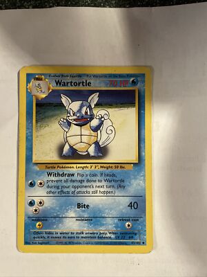 1995 wartortle pokemon card Wartortle 1995 Pokemon Card