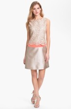 Eliza J Metallic Lace & Satin Dress (UK size 8)