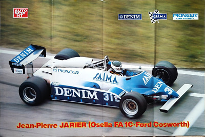 JEAN PIERRE JARIER OSELLA FA 1C FORD COSWORTH MAXI POSTER AUTOSPRINT 1982
