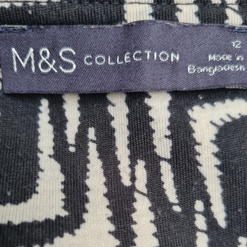Top donna Marks & Spencer fantasia beige e nero taglia UK 12 - Foto 5 di 5