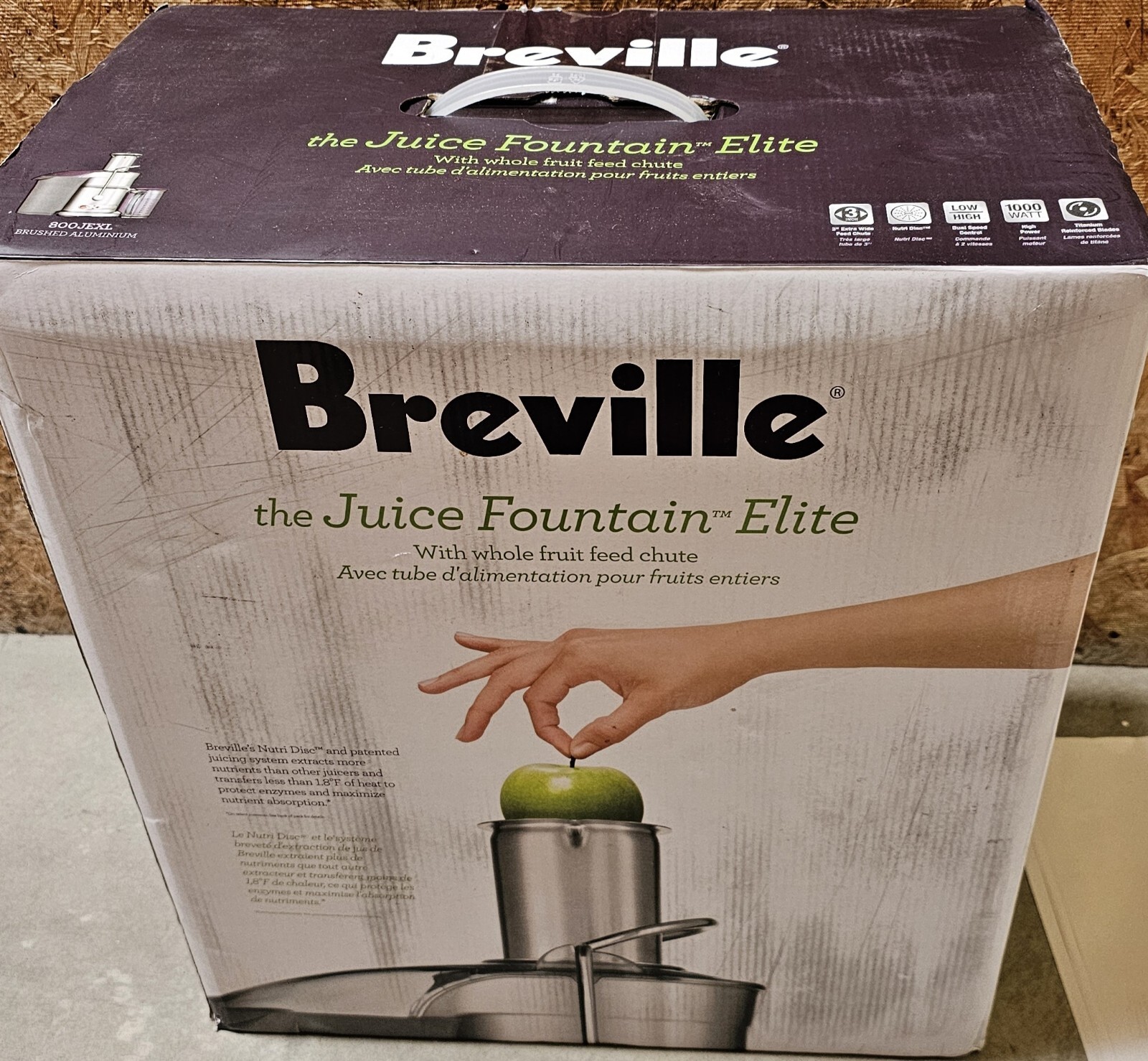 Breville Juice Fountain Elite Juicer Brushed Stainless Steel 800JEXL