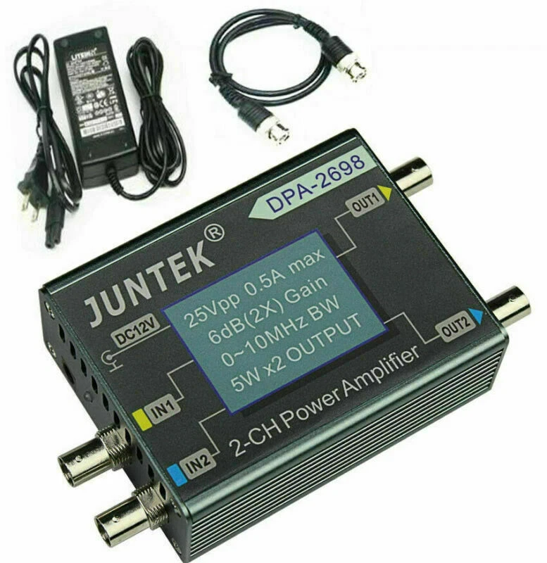 4.06‘“ 2-CH 5W*2 DDS Function Signal Generator DC Power Amplifier 0-10MHz New - Image 2 of 4