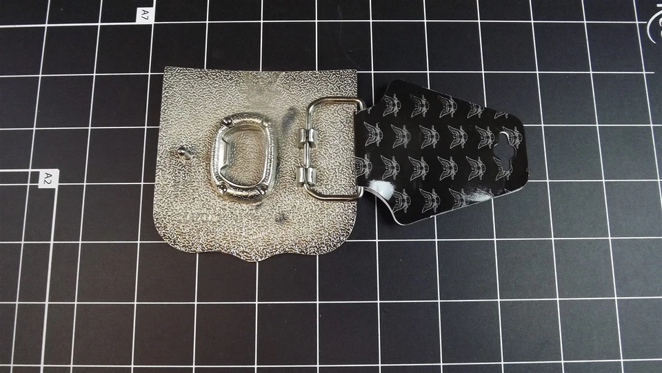 COLECCIONABLE ACABADO BRILLANTE ESMALTE-ACERO INOXIDABLE HEBILLA CINTURÓN CALAVERAS Foto 3 de 4