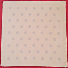 SCARF VINTAGE AUTHENTIC POLKA DOT WHITE LIGHT BLUE VISCOSE 27" SQUARE