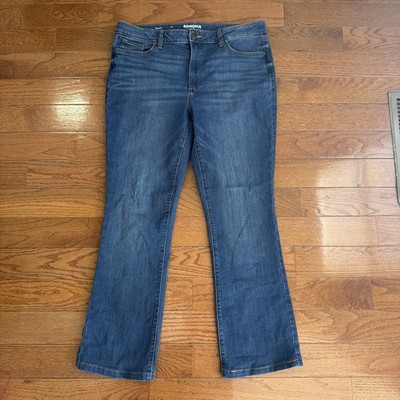 WOMENS BOOTCUT DENIM JEANS BY SONOMA SIZE 14 REGULAR FIT SUPER COMFY