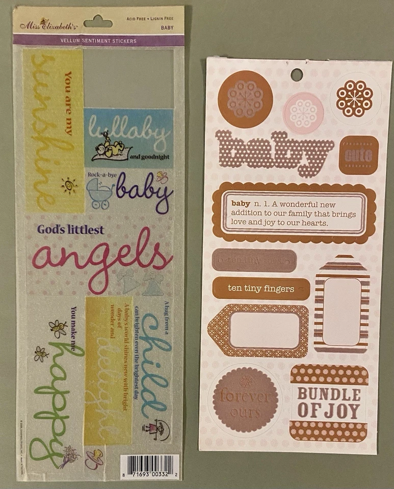 ¡Lote de pegatinas bebé niña! Jolee’s Boutique, K & Company, etc. Foto 4 de 4