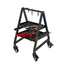 Aluminum Horseshoeing Box with Wheels, Heavy-Duty Farrier Tool Cart, Easy Ass...
