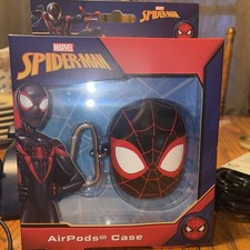 MARVEL COMICS SPIDERMAN Miles Morales AirPods Case NEW Silicone 1st  2nd Gen