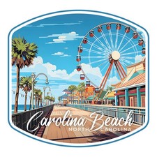 Carolina Beach NC Souvenir Decorative Flat Magnet or Sticker
